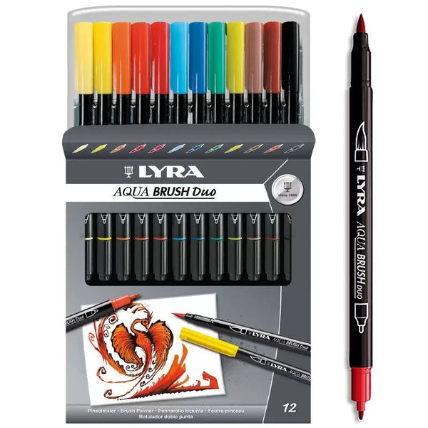 Lyra Aqua Brush Dual Tip Markers Set thestationerycompany.pk