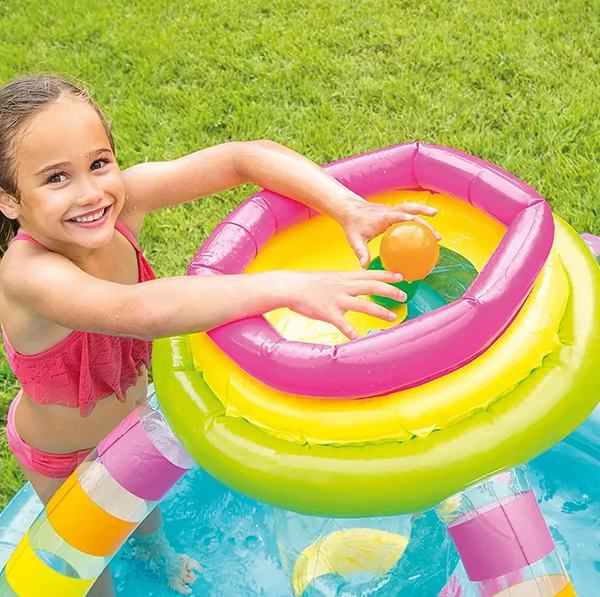 Inflatable pool best sale play center