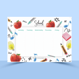 Mix Weekly School Time Table Planner For Kids