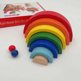 Rainbow Wooden Blocks Stacking