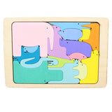 3d Wooden Animal Puzzle Educational Toys for Kids
