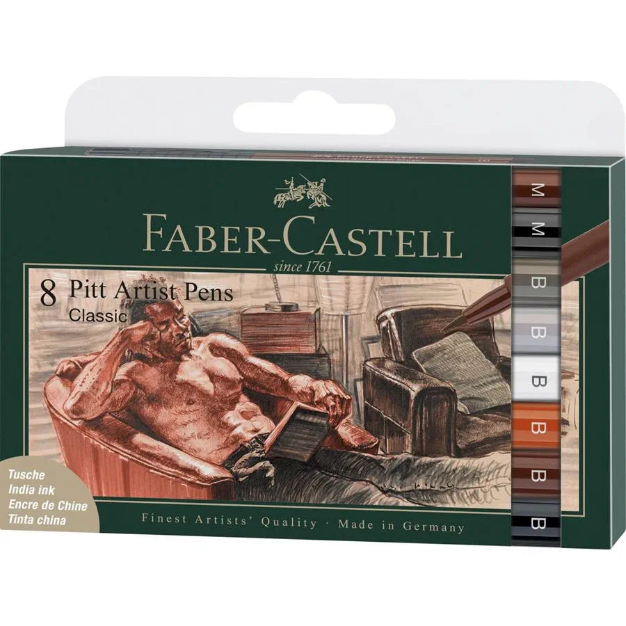 Faber Castell PITT Artist Pen Classic Set of 8