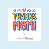 Thanks Mom for Everything Greeting Card