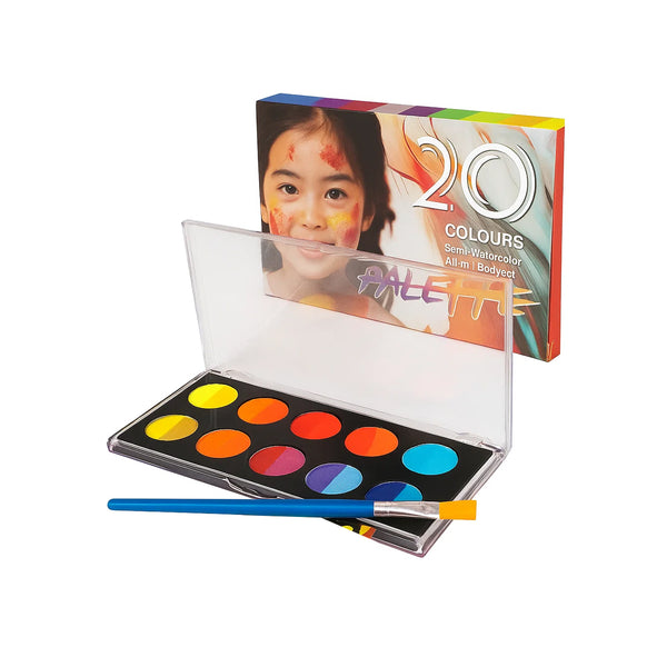Face & Body Semi-Fluorescent Color Set – 20 Pcs