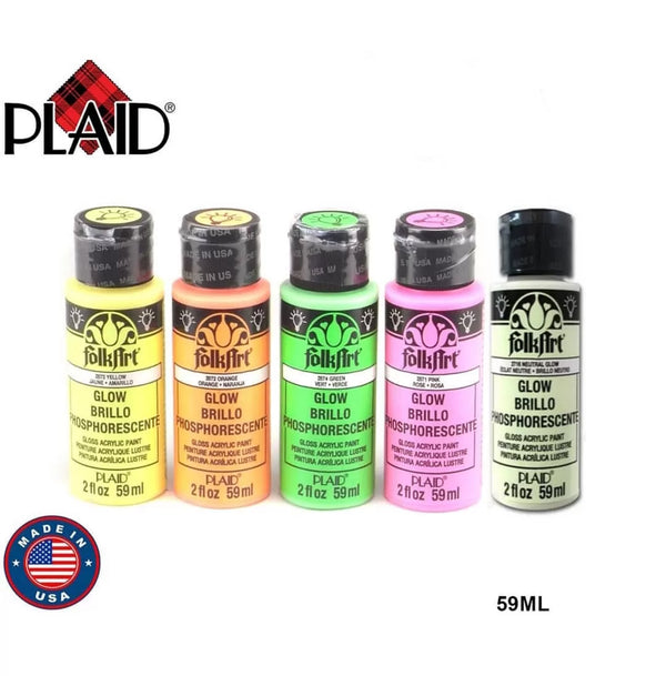 Folk Art Glow In Dark Acrylic Paint 59ml