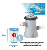 INTEX Prism Frame Pool 10ft x 30inches ( 305 cm X 76 cm ) With Filter Pump Type "H"