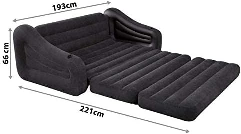 INTEX Pull-Out Sofa Double Seat & King Size Bed Mattress 76"W x 91"L x 28"H