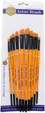 Keep Smiling Acrylic Chisel Brush Pack Of 10