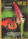 Butterfly 4x6 260gm Glossy 100 Sheets