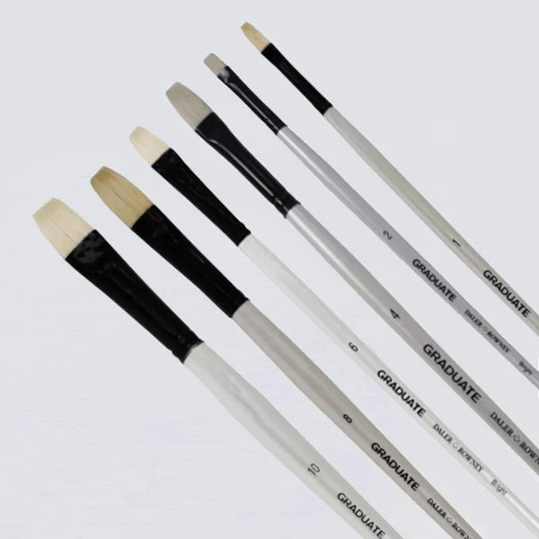 Daler-Rowney Graduate Bristle Flat Long Handle Brush