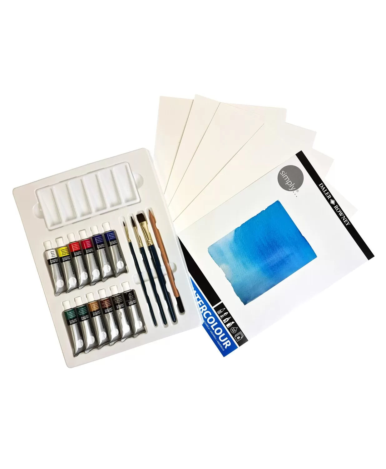 Daler-Rowney Simply Watercolor Painting Set Of 25 Piece