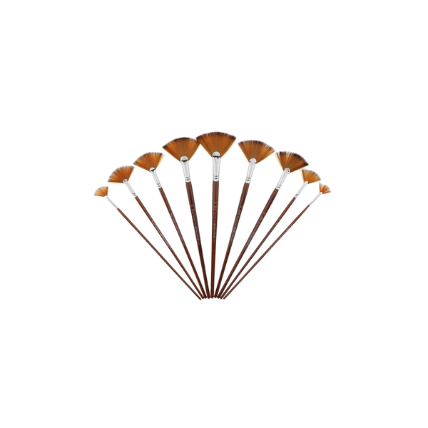 Keep Smiling Fan Brushes Set Of 9 Pieces