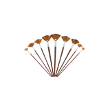 Keep Smiling Fan Brushes Set Of 9 Pieces