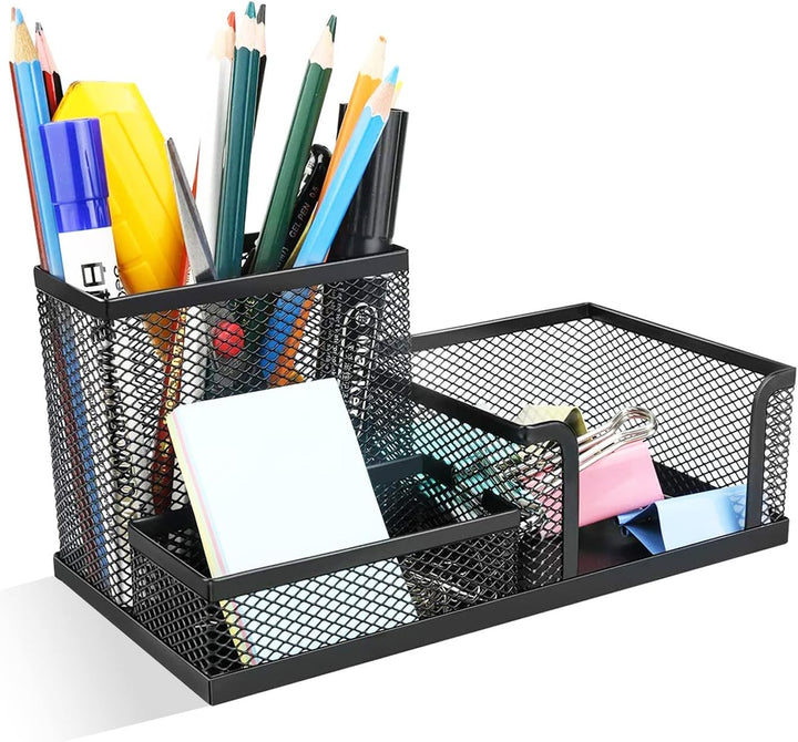 Metal Mesh Desk Organizer 3 Compartment – thestationerycompany.pk