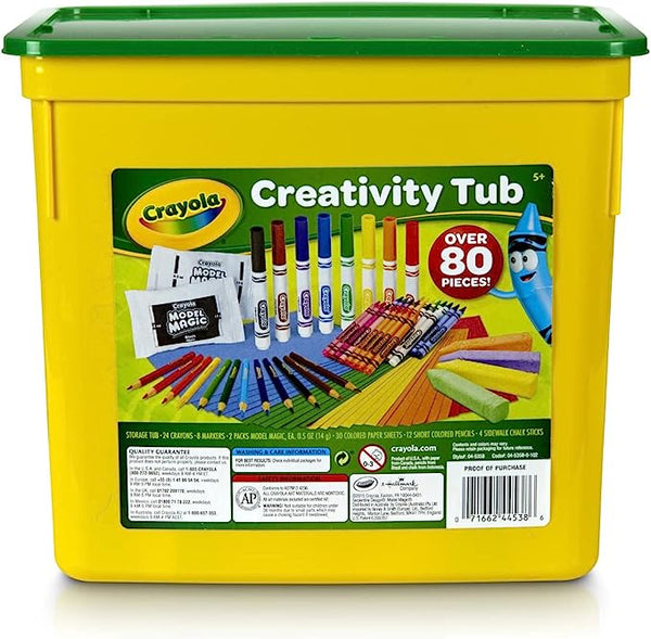 Crayola Creativity Tub, Over 80 Art Tools, Gifts for Kids