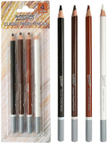Worison Classic Soft Charcoal Pastel Pencil Set of 4