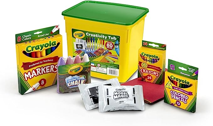 Crayola Creativity Tub, Over 80 Art Tools, Gifts for Kids