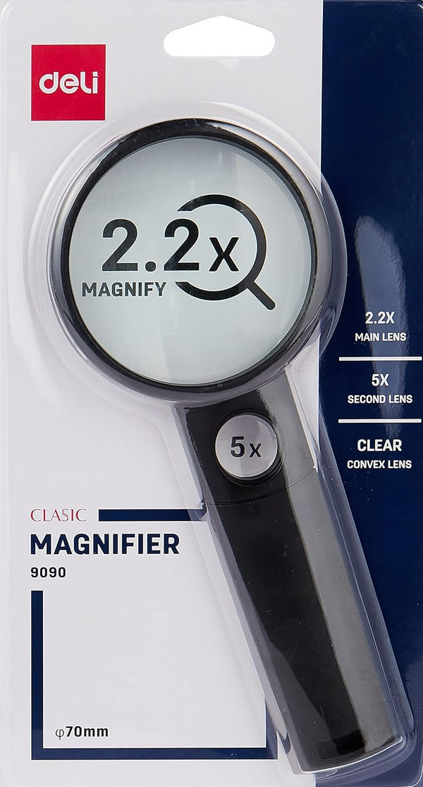 Deli 2 Glass Magnifier 70mm E9090