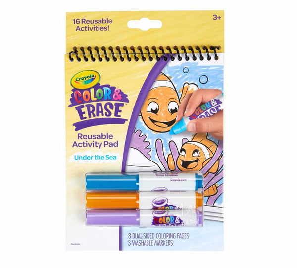 Crayola Under the Sea Color and Erase Reusable Activity Pad with Markers