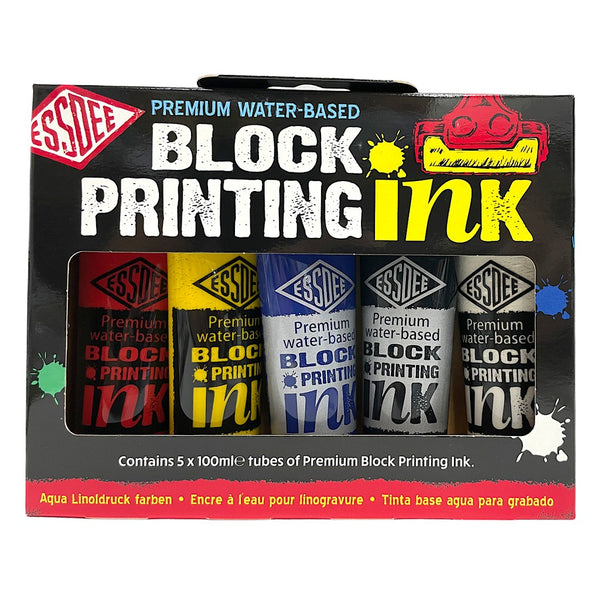 Lino Block Printing Inks Pack of 5 x 100ml  LPI/A5R