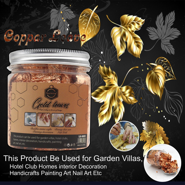 Keep Smiling Metallic Foil Flakes Cooper Leaf