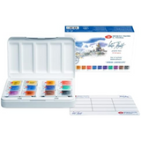 White Nights Artist Watercolor set of 12 Full Pans Plastic Box