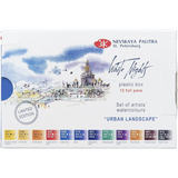 White Nights Artist Watercolor set of 12 Full Pans Plastic Box