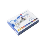 White Nights Artist Watercolor set of 12 Full Pans Urban Landscape ThemePlastic Box