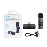 BOYA BY-V10 Wireless Microphone System, Omnidirectional for USB-C Devices With 2 Year Official Warranty