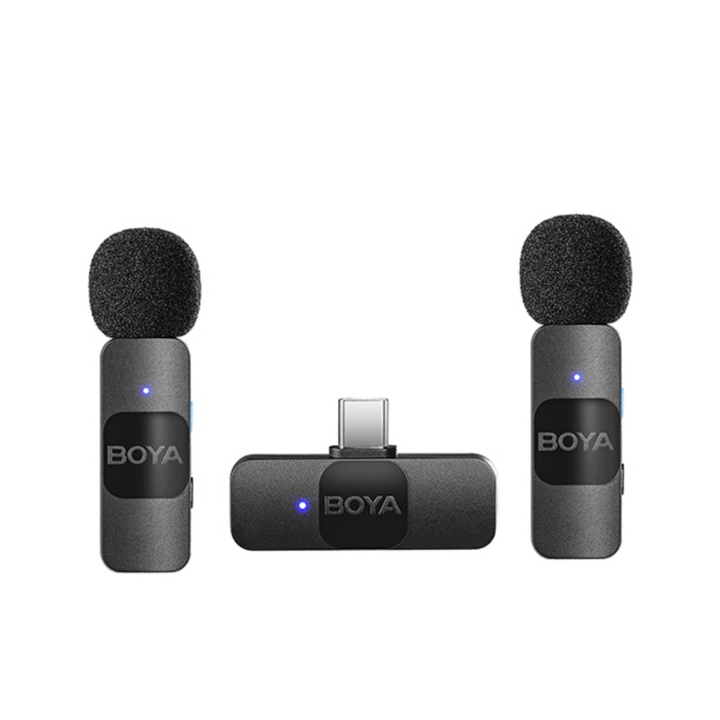 BOYA BY-V20 Wireless Microphone System, Omnidirectional for USB-C Devices With 2 Year Official Warranty