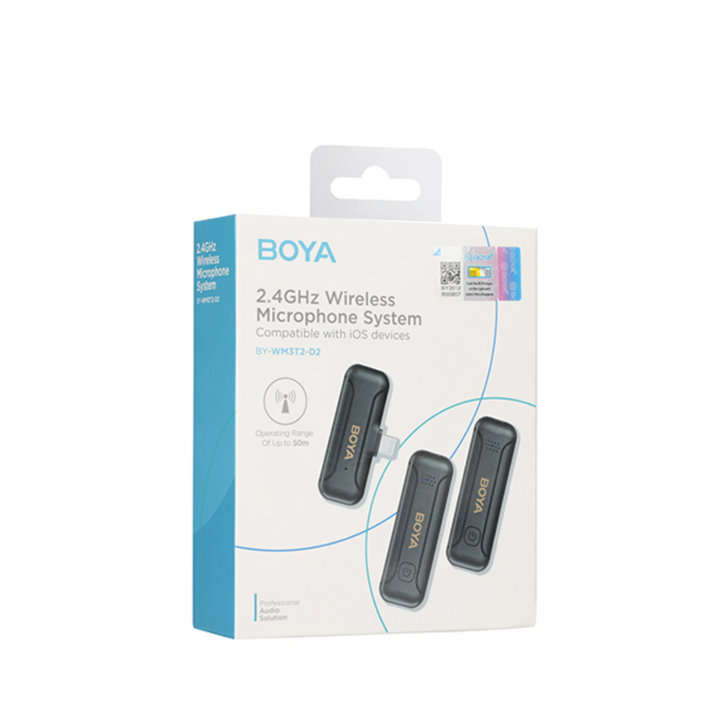 BOYA BY-WM3T2-U2 Wireless Microphone with C-Type Connector for Android Devices (2.4 GHz)