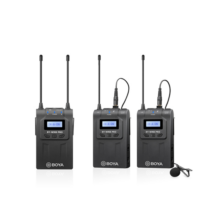 BOYA BY-WM8 Pro-K2 UHF Dual-Channel Wireless Lavalier System