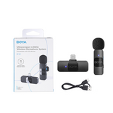 BOYA BY-V1 Wireless Microphone System, Omnidirectional for IOS Devices With 2 Year Official Warranty