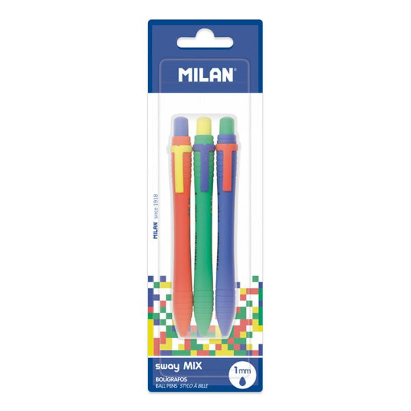 Milan Sway Ball Pen 1mm Pack Of 3 Pcs – Blue Ink