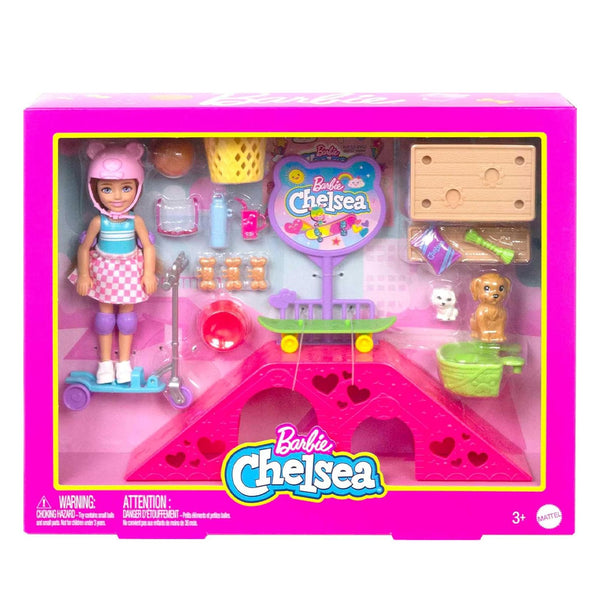 Barbie Chelsea Doll & Skate Park Playset HJY35