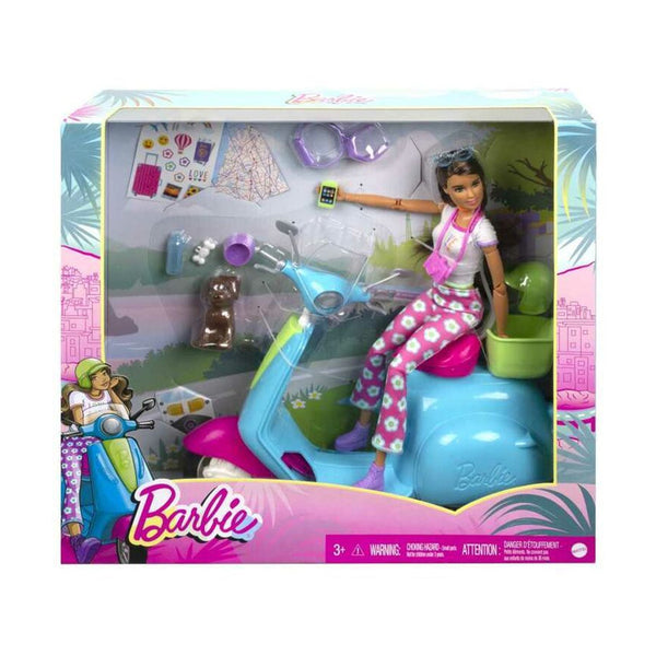 Barbie Fashionistas Doll And Scooter Travel Playset
