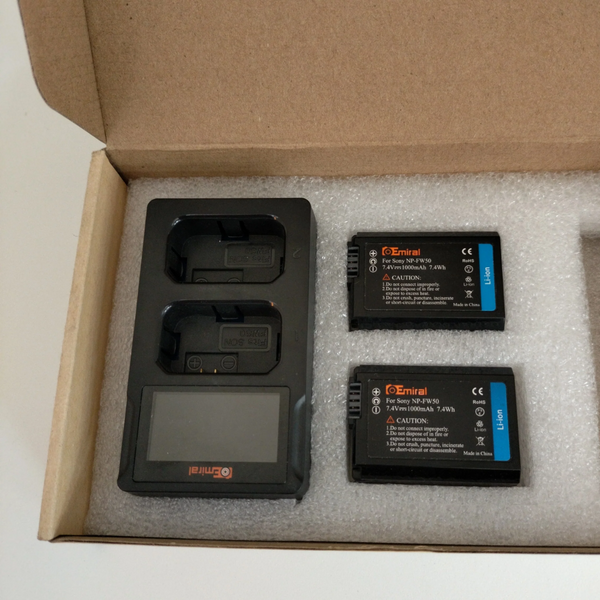 Camera battery charger set fw50