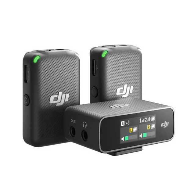 DJI Mic for 2 Person Compact Digital Wireless Microphone System/Recorder for Camera & Smartphone (2.4 GHz)