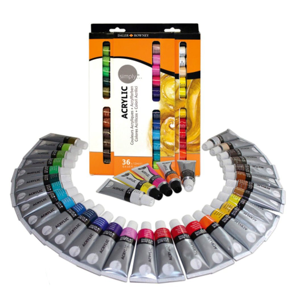 Daler Rowney Simply Acrylic Paint Set Of 36 Pcs