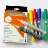 Daler Rowney Simply Acrylic Markers Set Of 6 Pcs