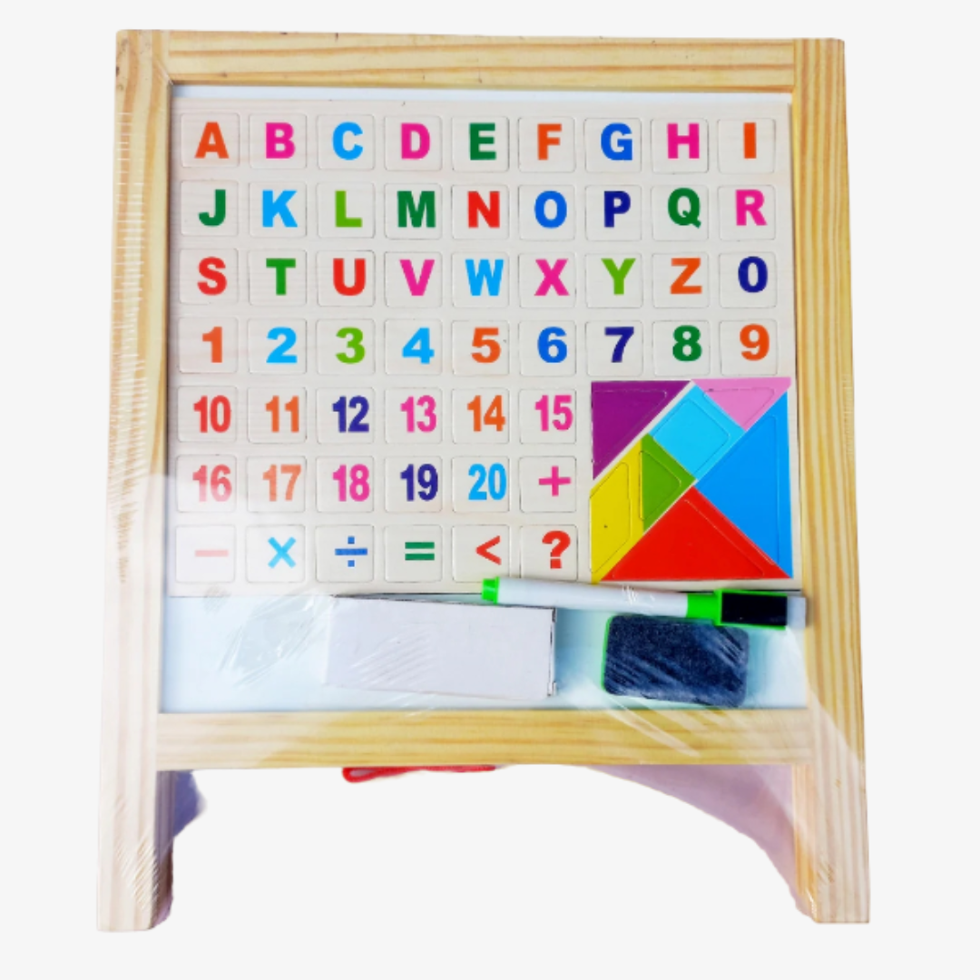 Dual Side Dry Erase White and Black Board With Stand