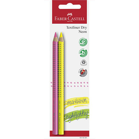Faber-Castell Grip Jumbo Neon Highlighter 2pcs
