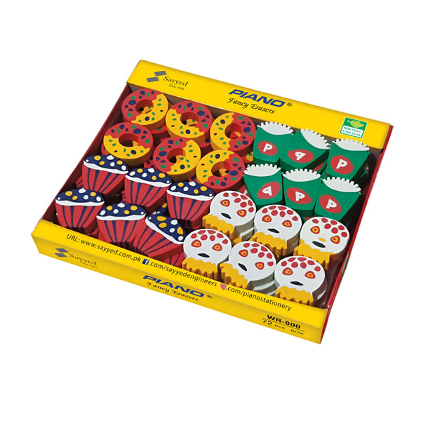 Piano Fancy Eraser WR-800 Pack of 12
