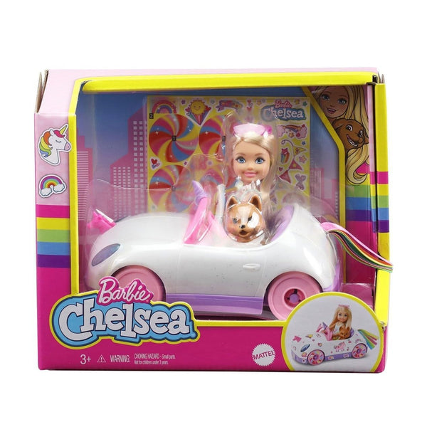 Barbie Club Chelsea Rainbow Unicorn Car Set GXT41