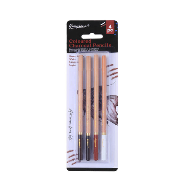 Giorgione Coloured Charcoal Pencils – 4 Pcs