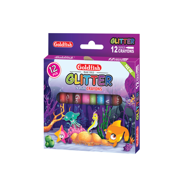 Goldfish Flupa Glitter Crayons 12 Colors