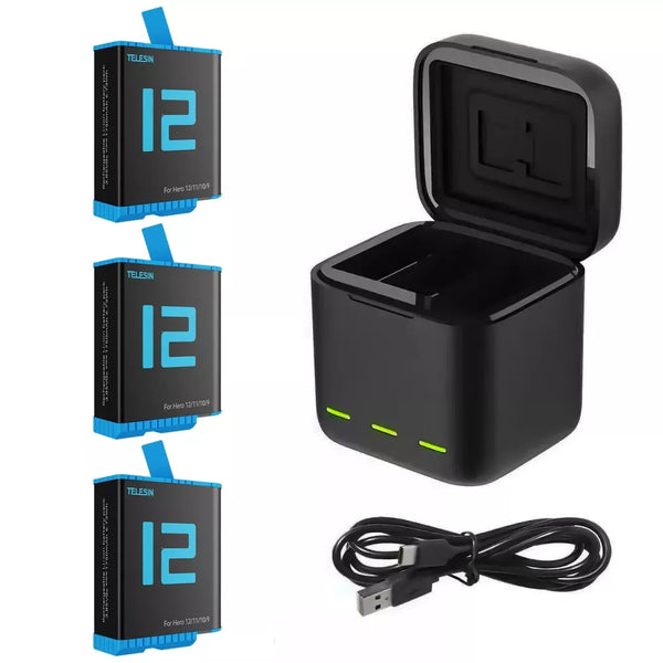 Caisi GOPRO 9/10/11 (Treble Charger + Enduro Batteries)