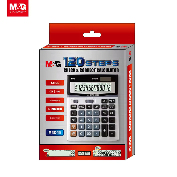 M & G 120 Steps Check & Correct Calculator 12 Digits ...