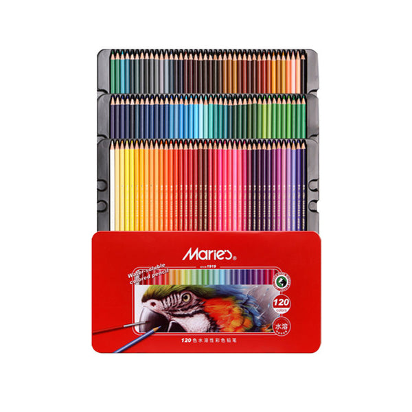 Maries Professional 120 Water Soluble Color Pencils Tin Pack