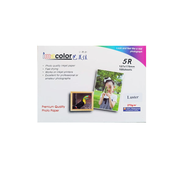 IMA 5x7 Photo Paper 270gm Lusster 100 Sheets
